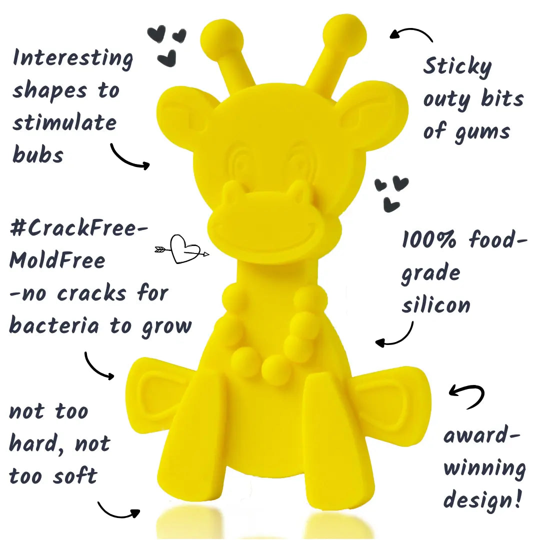 Little bamBAM Baby Teething Toy – Natural Rubber & Baltic Amber