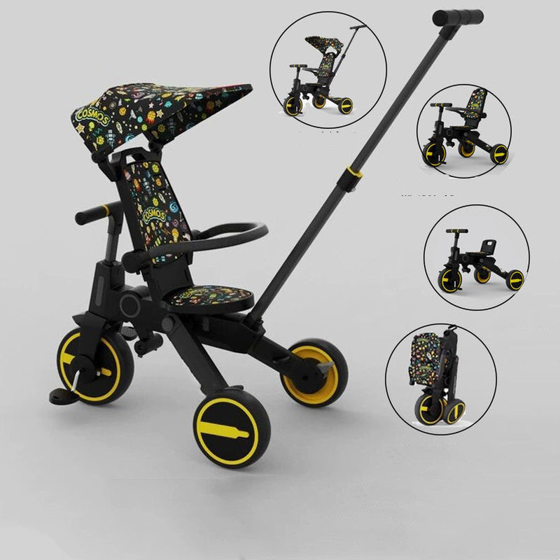 Children's Foldable Lightweight Three-wheeled Stroller