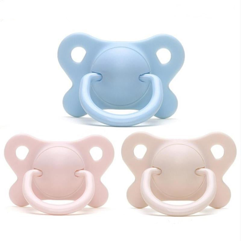 Pacifier Sleeping Baby Pacifier Newborn Silicone Pacifier Super Soft Flat Heada