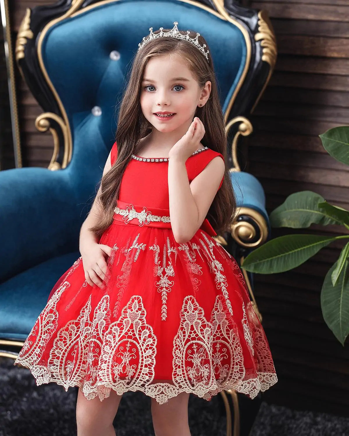 Girls Christmas Sequin Tutu Princess Dress