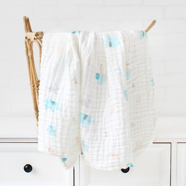 6 Layers Bamboo Cotton Baby Receiving Blanket