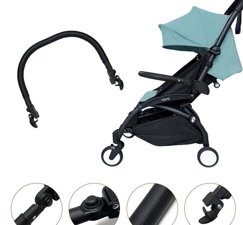 Baby Stroller Foldable Leather Stroller Armrest