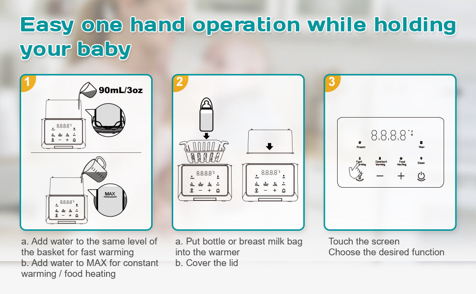 Sejoy 6‑in‑1 Bottle Warmer – Breastmilk, Formula & Food Heater