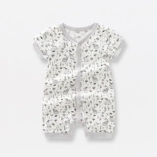 Bamboo Fiber Baby Zippered Romper