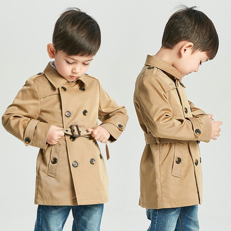 Kids' Overcoat Spring Trench Coat Mid-length