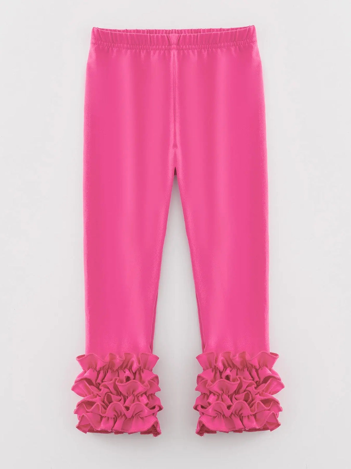 Mallas con volantes de seda de leche de color rosa fuerte