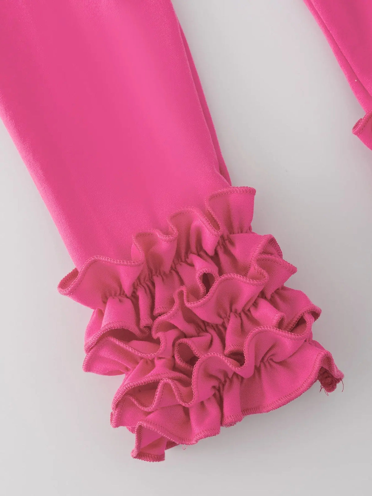 Mallas con volantes de seda de leche de color rosa fuerte