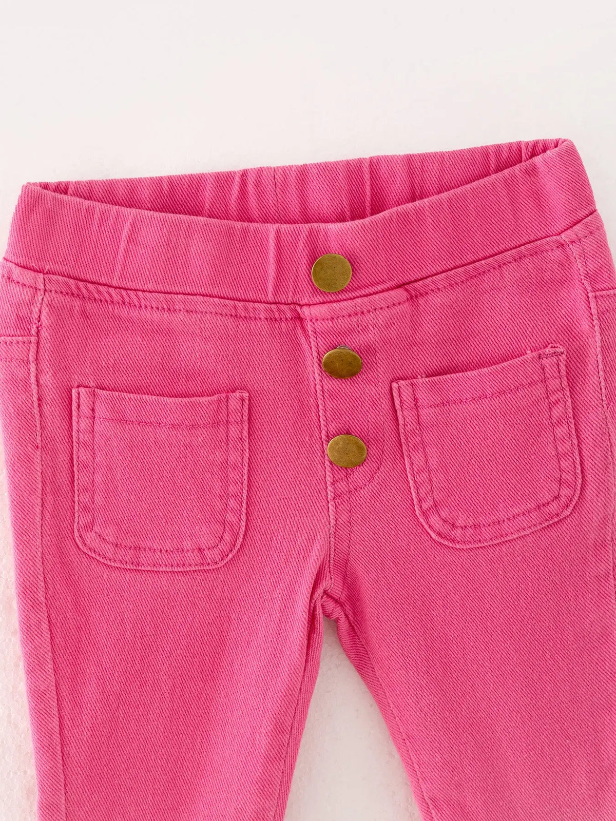 Girls Denim Flared Pants