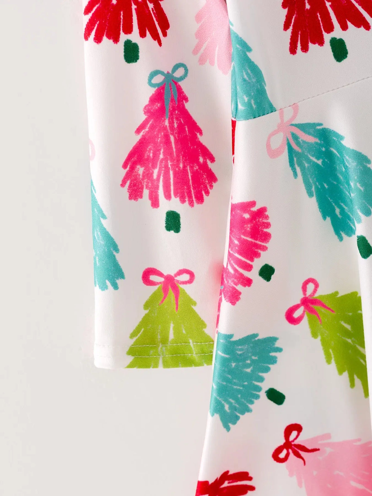 Christmas Tree Print Long Sleeve Dress Rylee Faith Designs
