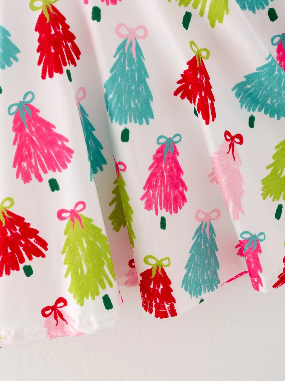 Christmas Tree Print Long Sleeve Dress Rylee Faith Designs