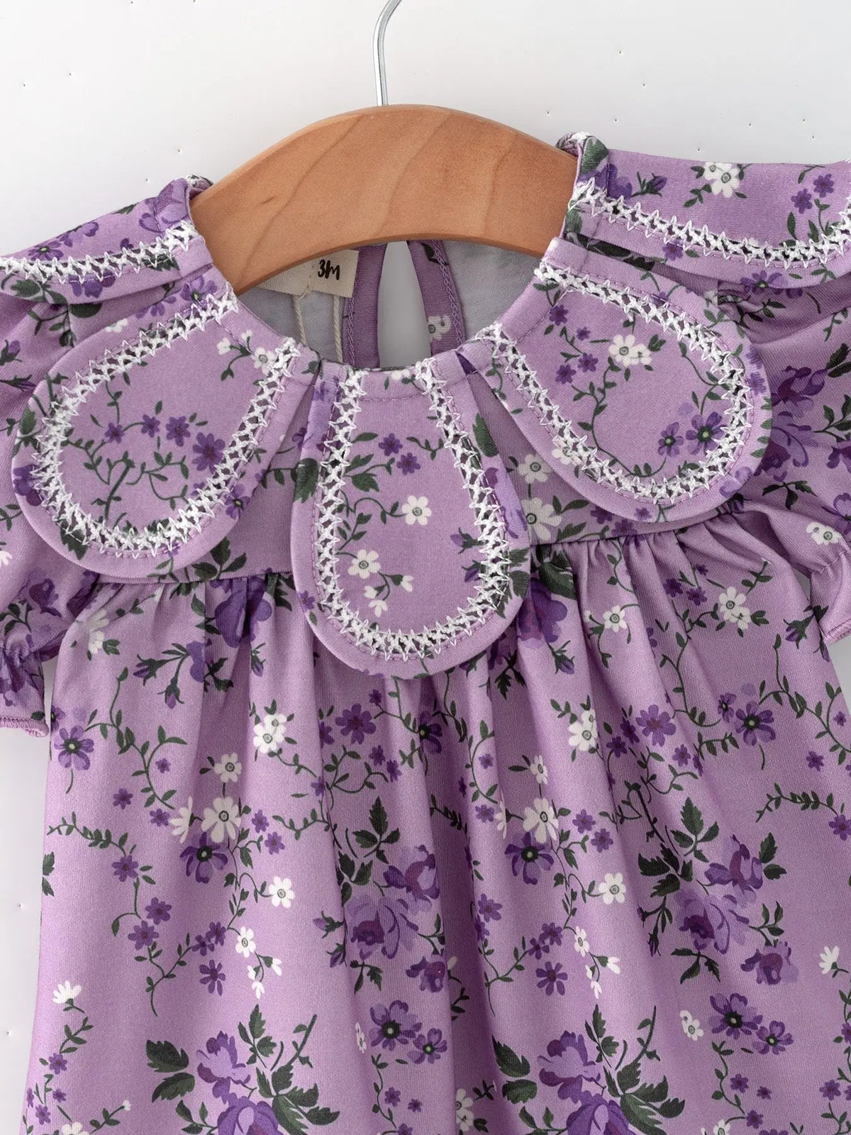 Floral Girls Outfit Set Purple Puff Sleeve Top Bloomers Set Rylee Faith Designs