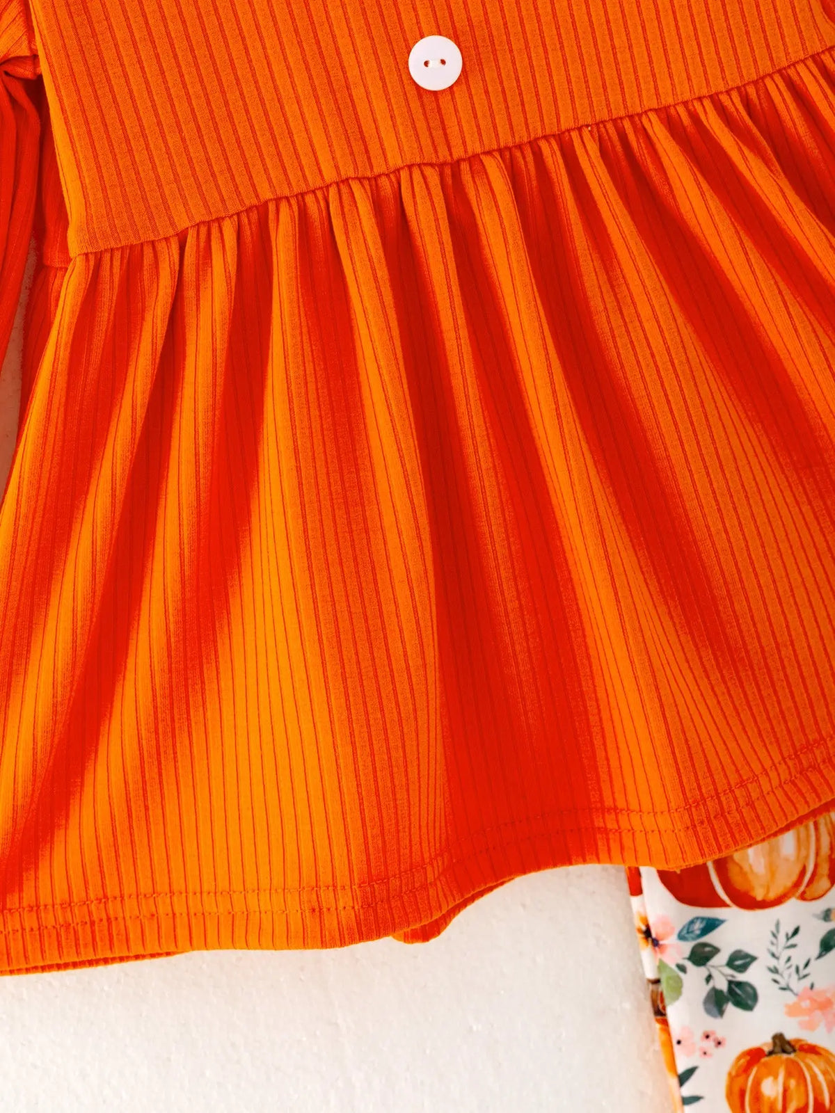Girls Halloween Pumpkin Print Set Rylee Faith Designs