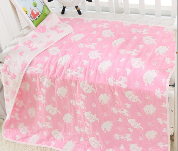 110 * 110cm baby bath towel cover blanket gauze children quilt quality baby children pure cotton 6 six layer gauze bath towel