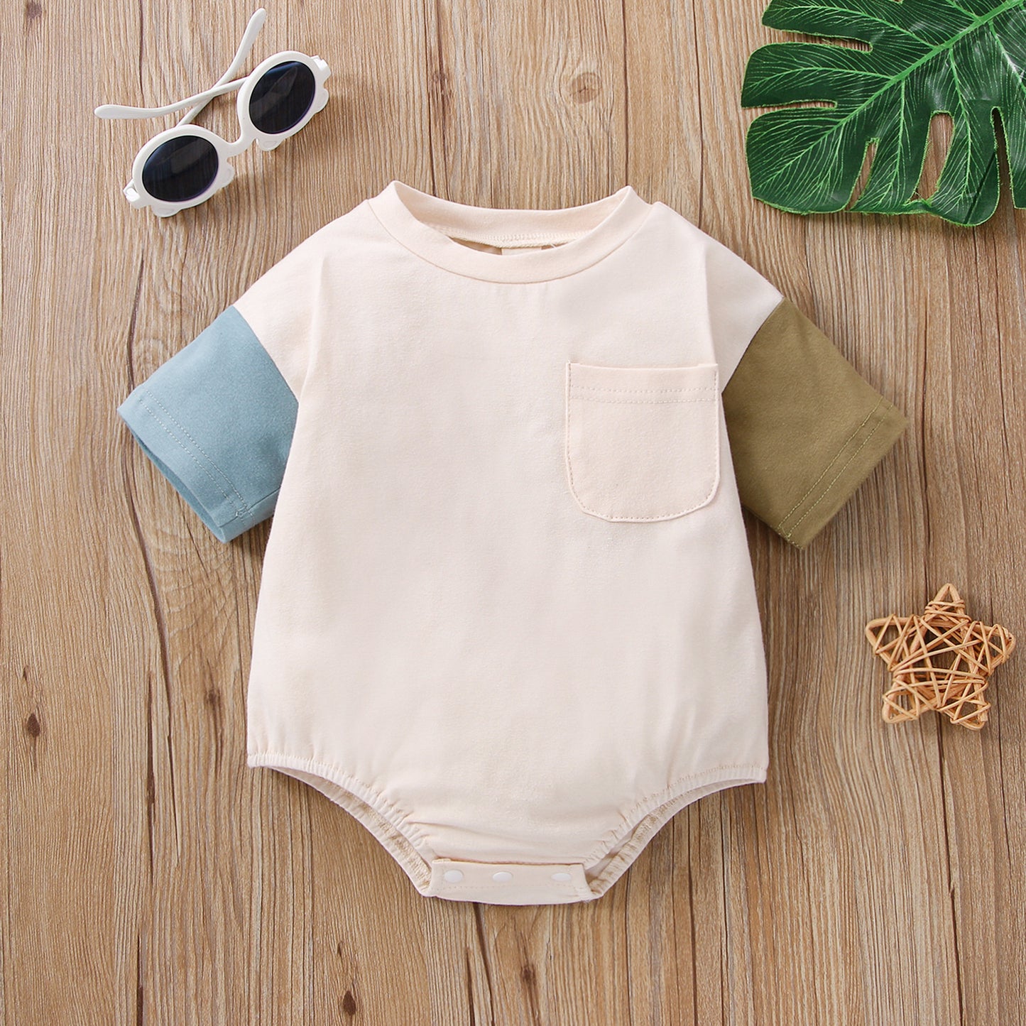 Newborn Solid Color Fashion One-piece Toddler Jumpsuit