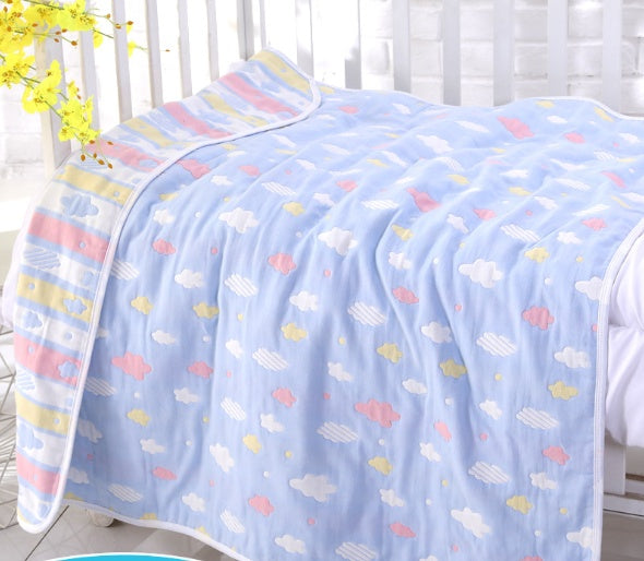 110 * 110cm baby bath towel cover blanket gauze children quilt quality baby children pure cotton 6 six layer gauze bath towel