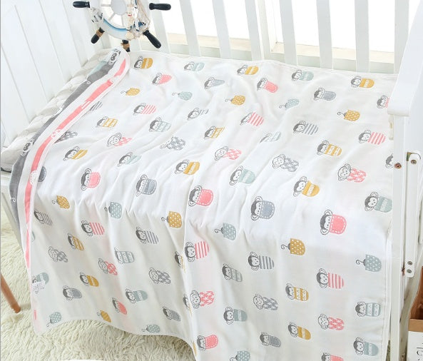 110 * 110cm baby bath towel cover blanket gauze children quilt quality baby children pure cotton 6 six layer gauze bath towel