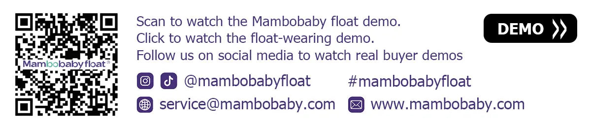 Mambobaby Foldable Baby Float with Sun Canopy – Safe Inflatable Swim Ring