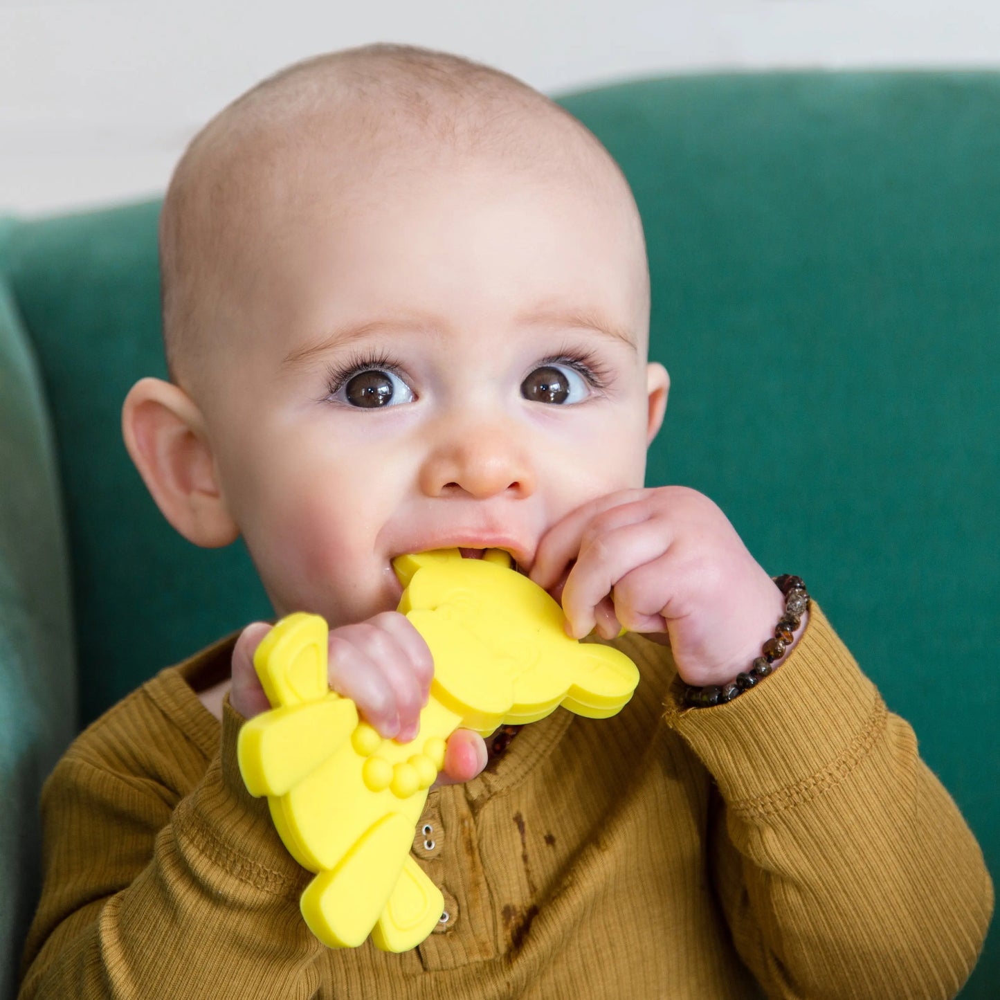 Little bamBAM Baby Teething Toy – Natural Rubber & Baltic Amber