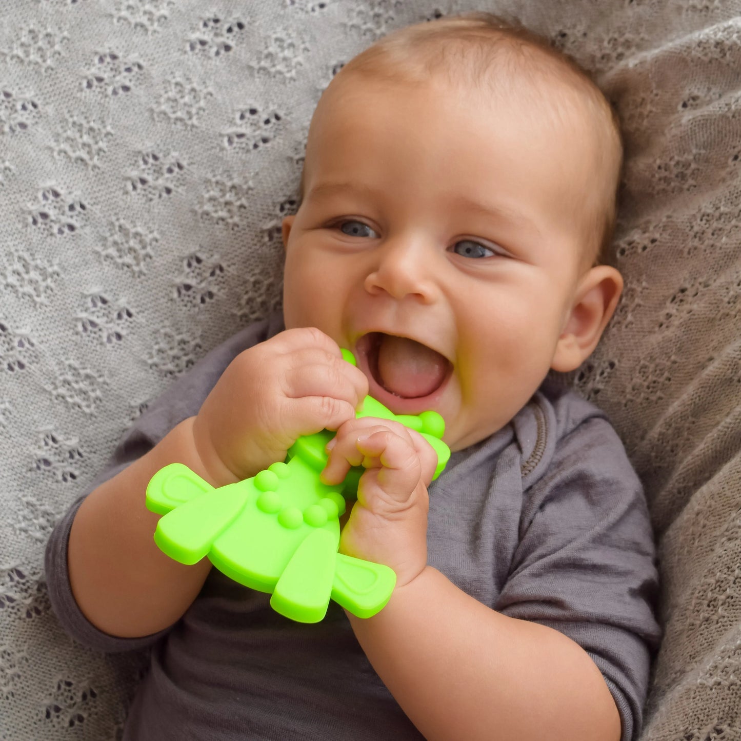 Little bamBAM Baby Teething Toy – Natural Rubber & Baltic Amber