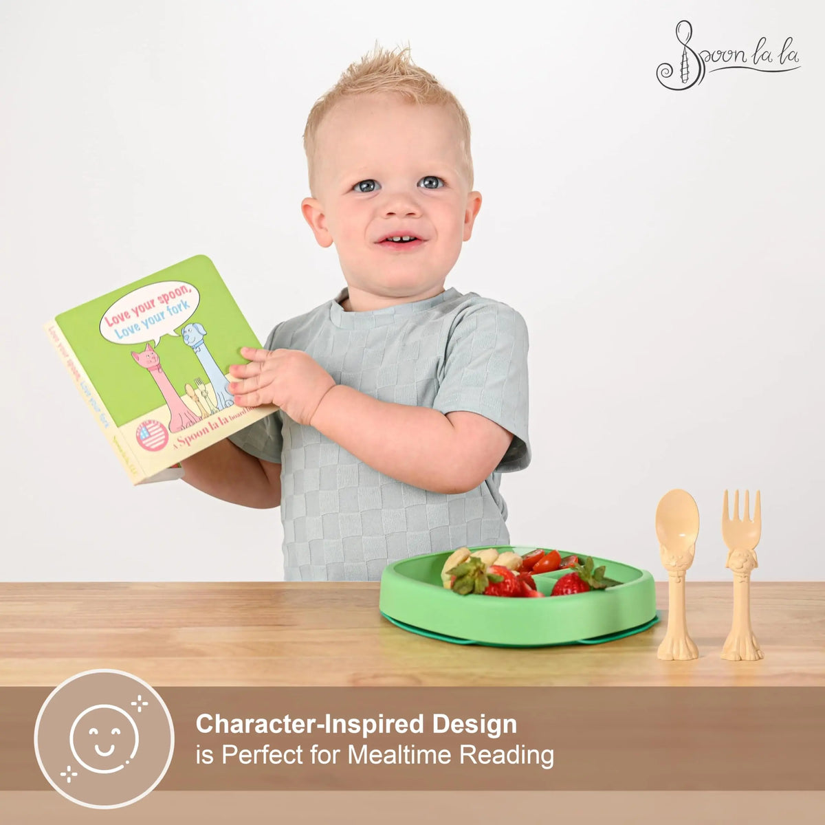Spoon la la Utensils + Board Book