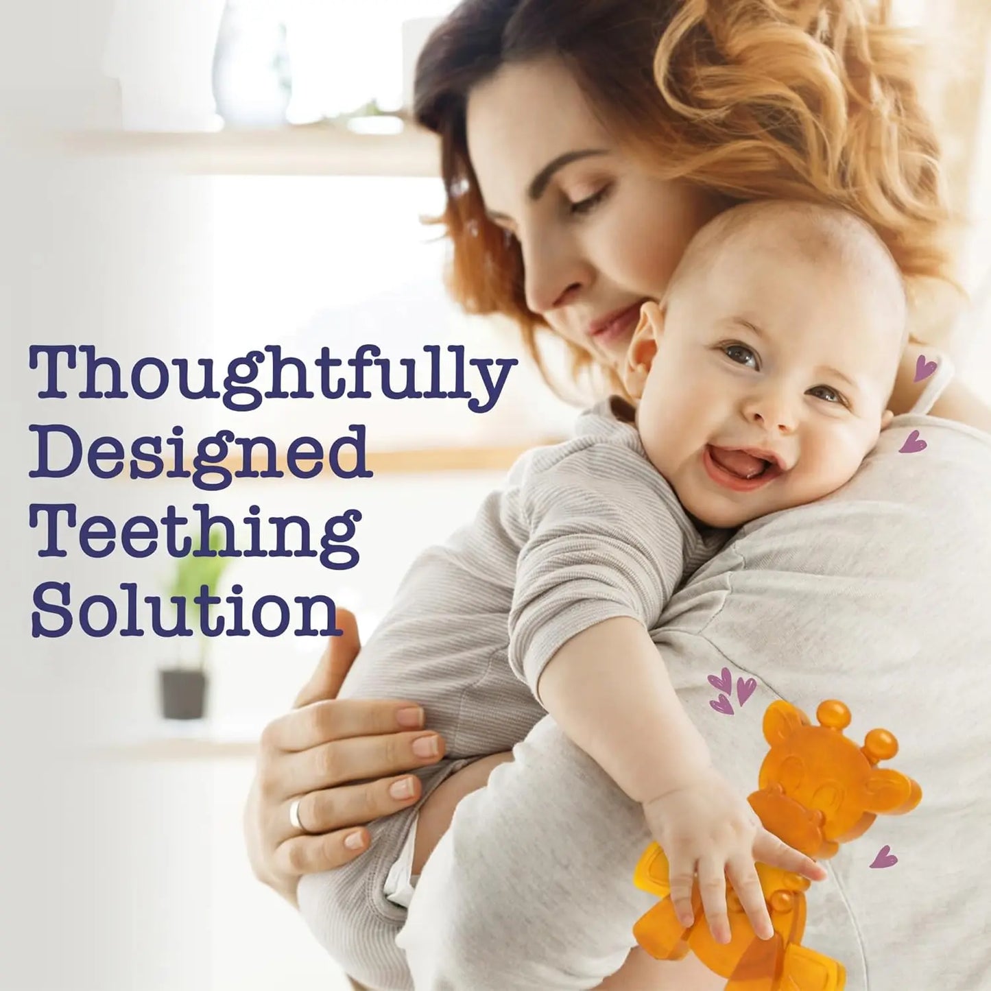 Little bamBAM Baby Teething Toy – Natural Rubber & Baltic Amber