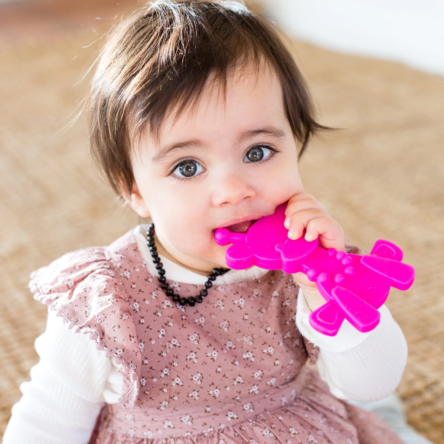 Little bamBAM Baby Teething Toy – Natural Rubber & Baltic Amber