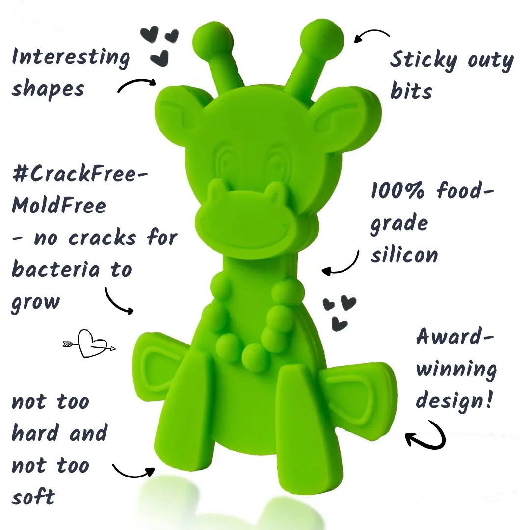 Little bamBAM Baby Teething Toy – Natural Rubber & Baltic Amber