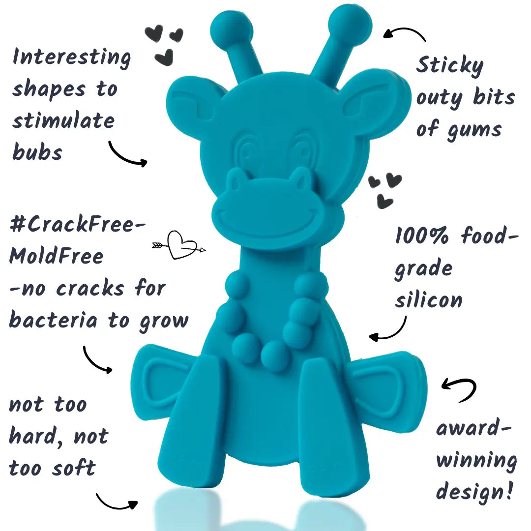 Little bamBAM Baby Teething Toy – Natural Rubber & Baltic Amber