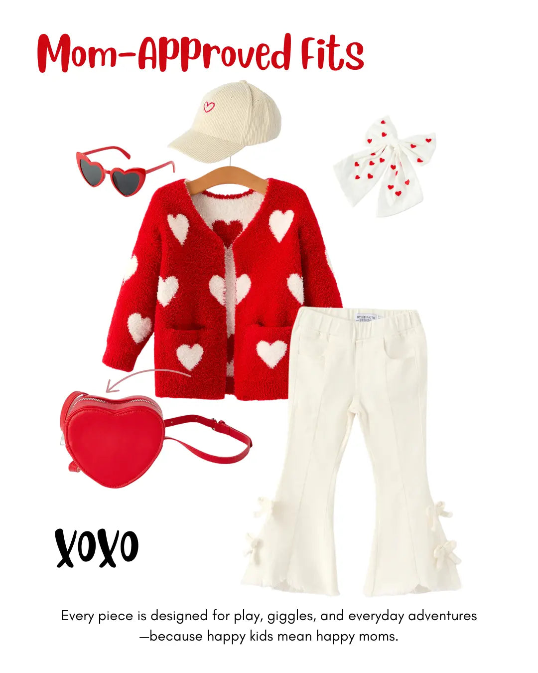 Girls Denim Flared Pants