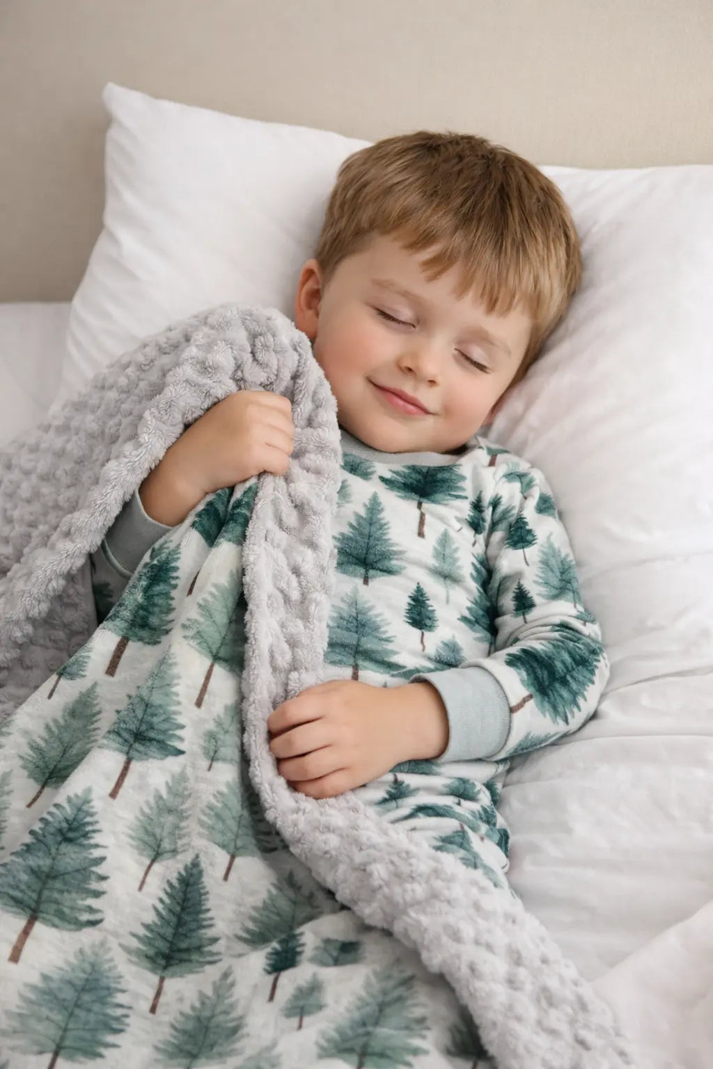 Woodland Whispers Minky Blanket Growing Sprouts