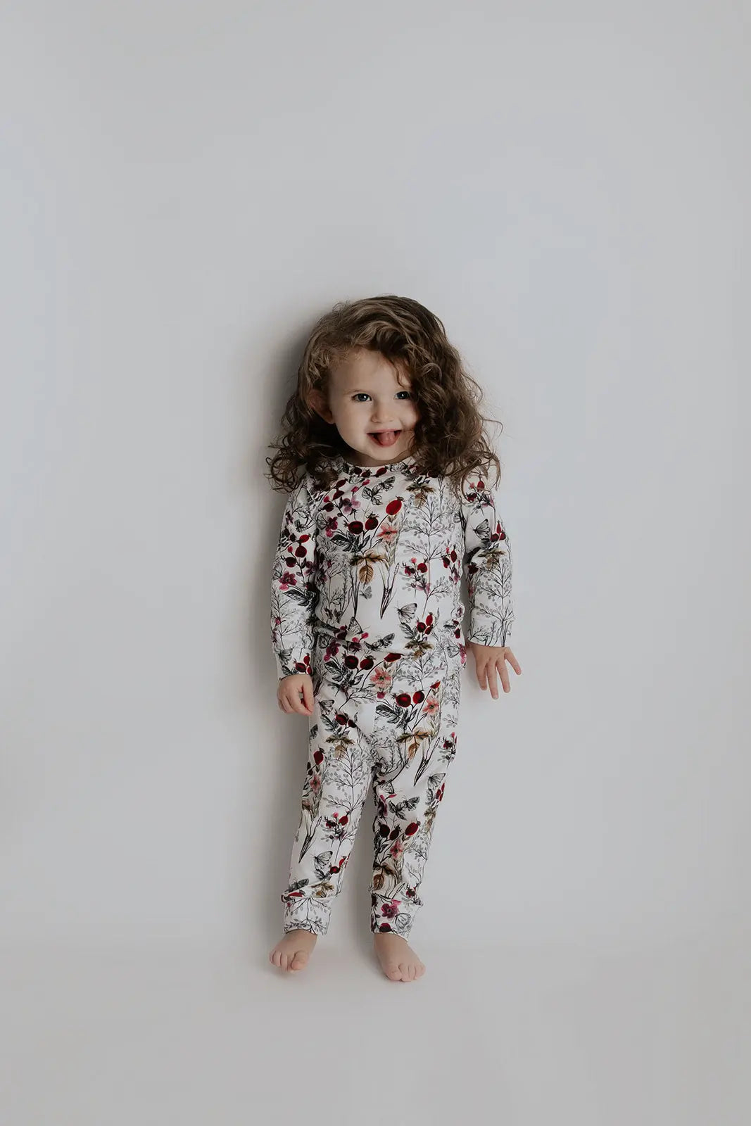 Floral Girls Kids Pajamas Three Little Tots
