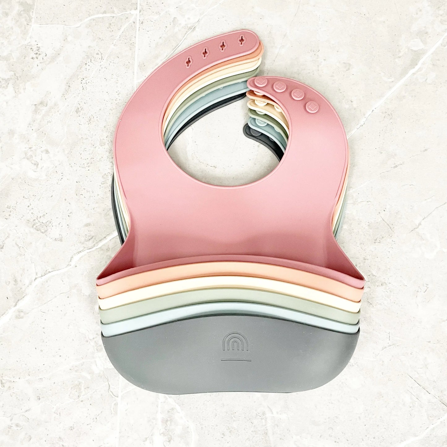 Classic Silicone Bucket Bib · Easy-to-clean
