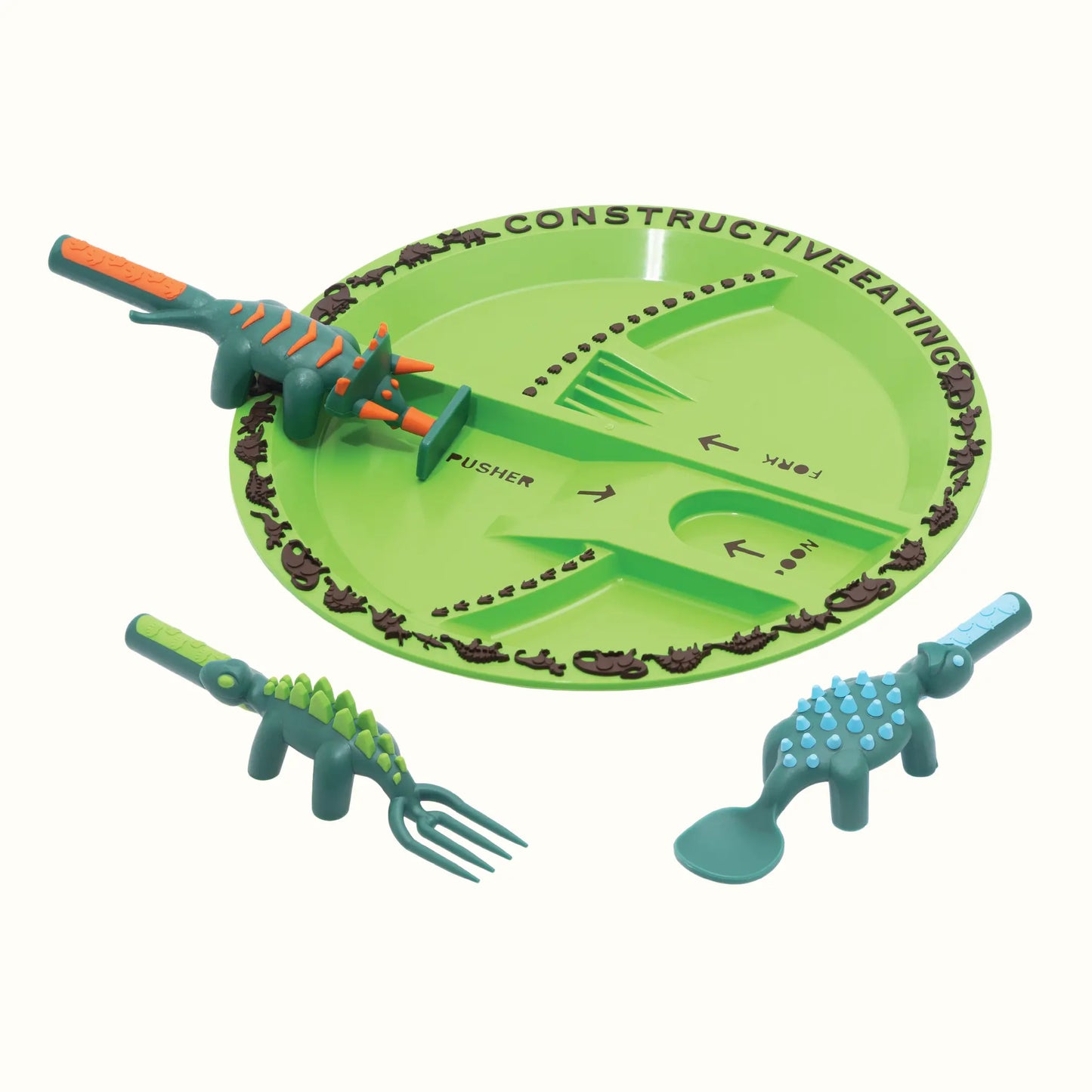 Combinación de utensilios y plato