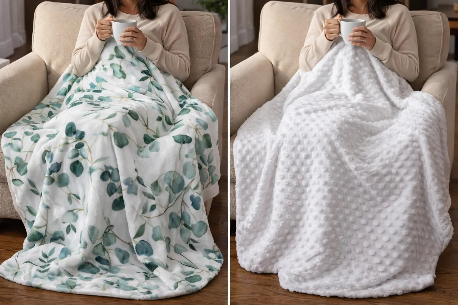 Woodland Whispers Minky Blanket Growing Sprouts