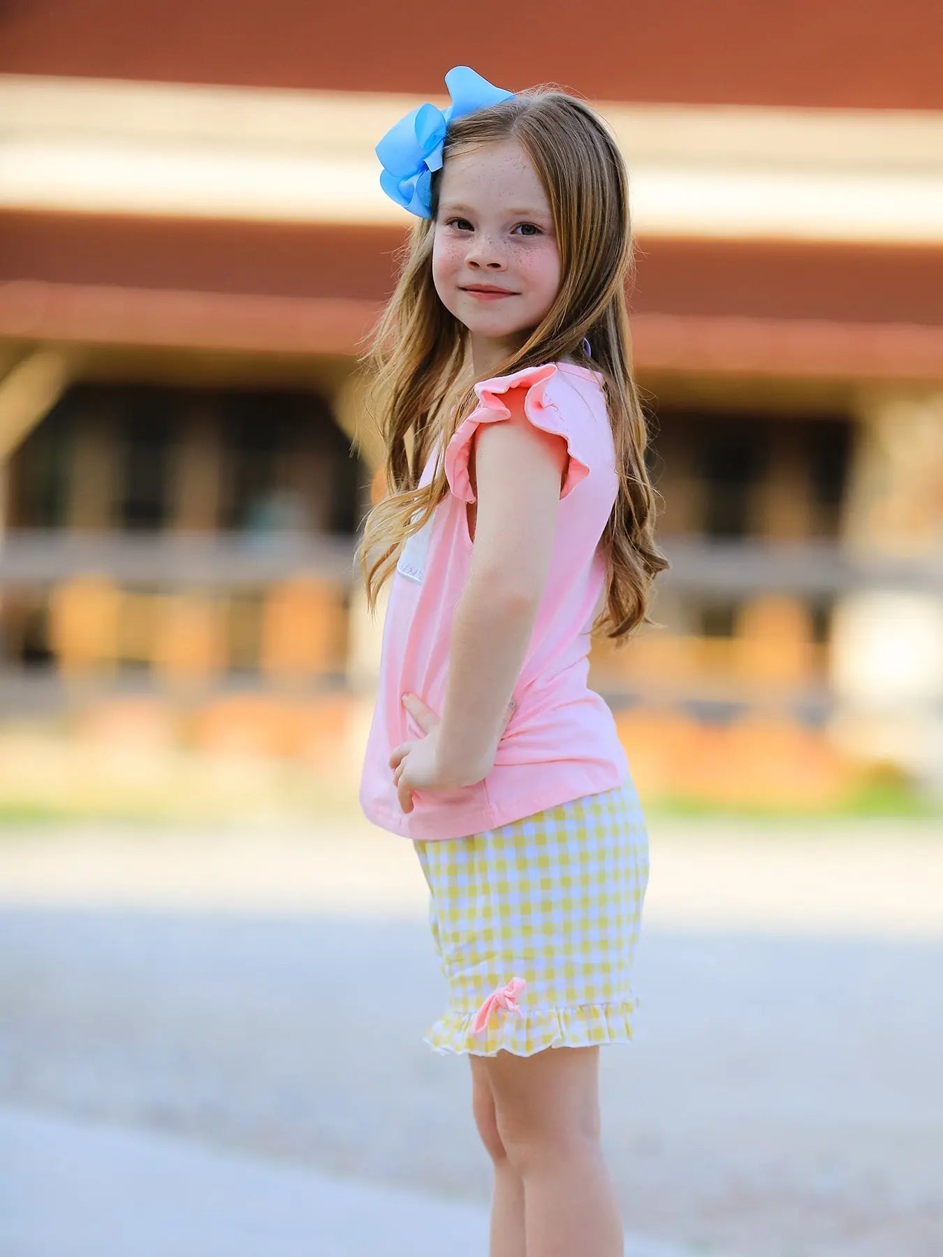 Back To School Girls "ABC" Embroidered Ruffle Set Rylee Faith Designs