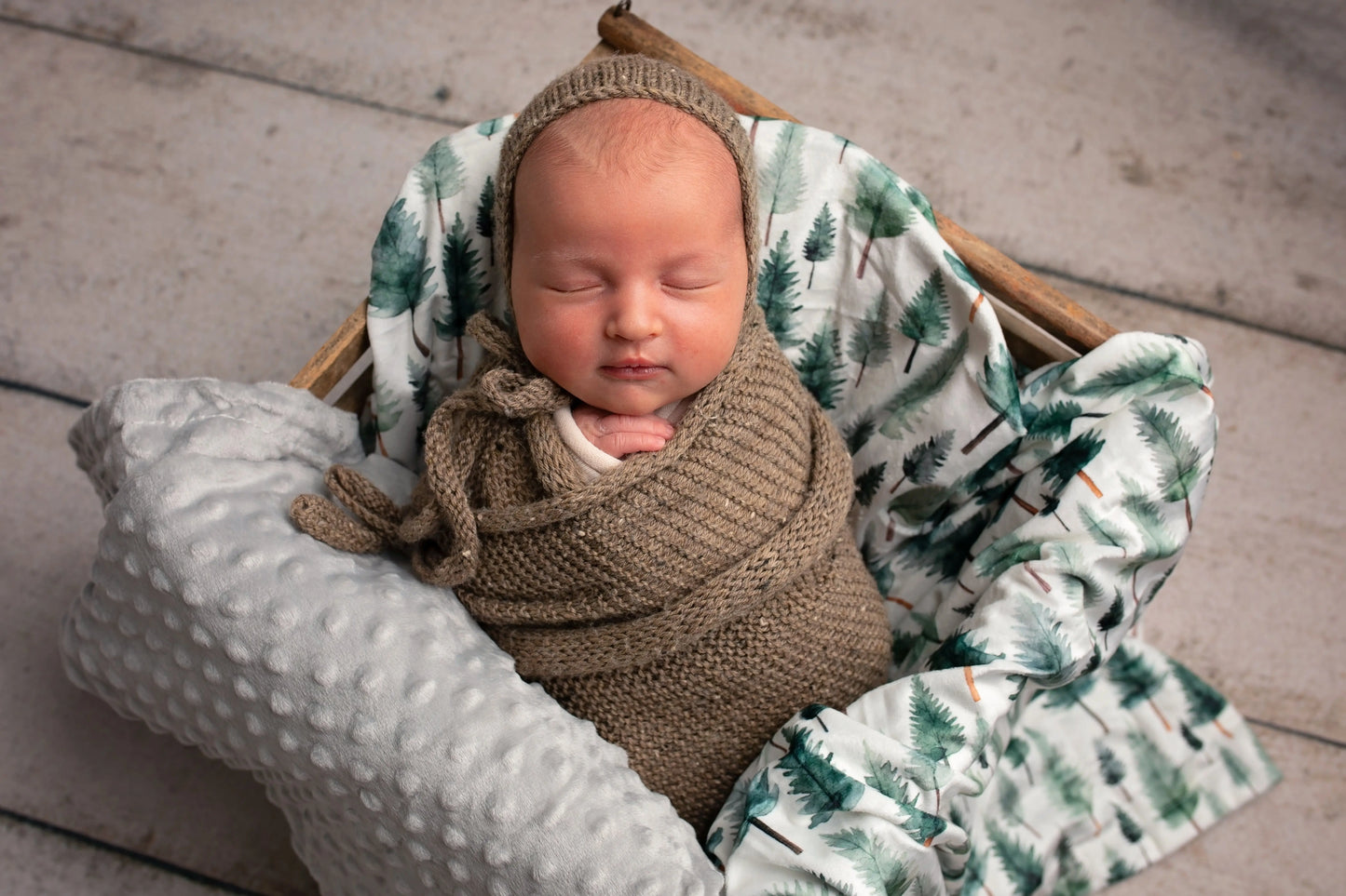 Woodland Whispers Minky Blanket Growing Sprouts