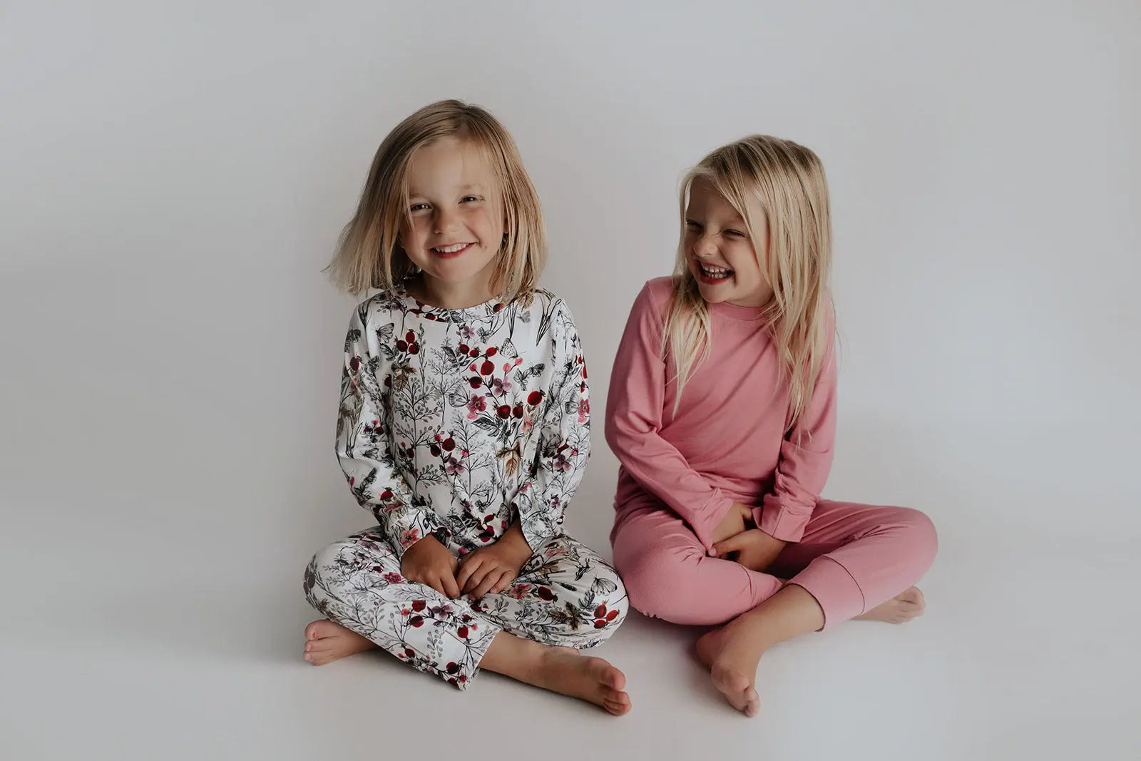 Floral Girls Kids Pajamas Three Little Tots