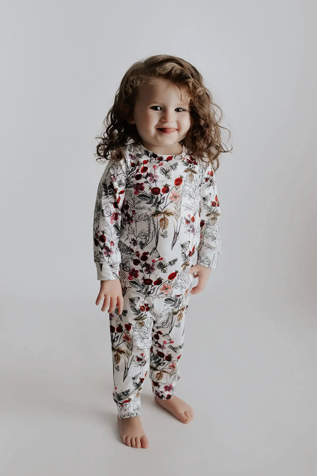 Floral Girls Kids Pajamas Three Little Tots