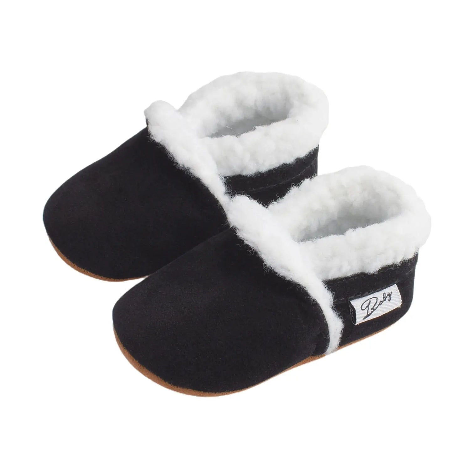 Citgeett Autumn 0-18M Newborn Baby Casual Shoes Winter Warm Fur Non-Slip Rubber Sole Boots Infant Prewalkers