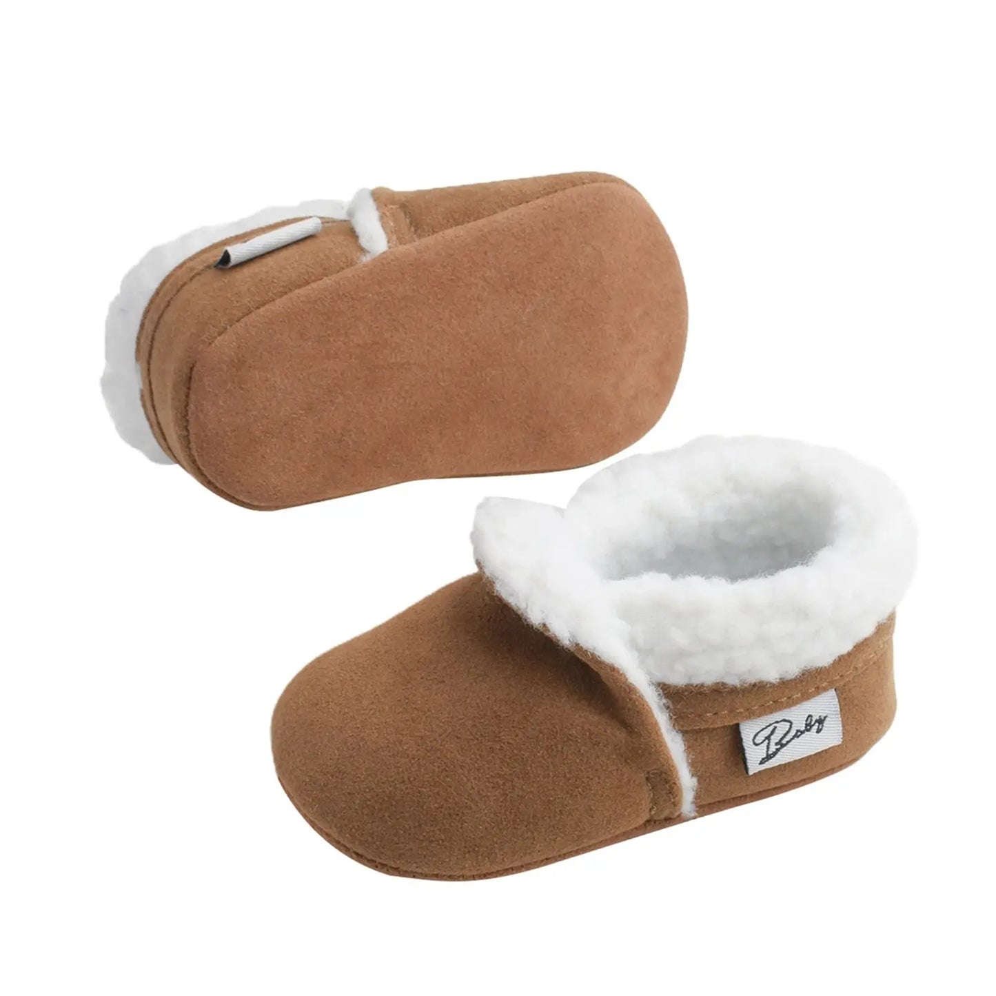 Citgeett Autumn 0-18M Newborn Baby Casual Shoes Winter Warm Fur Non-Slip Rubber Sole Boots Infant Prewalkers