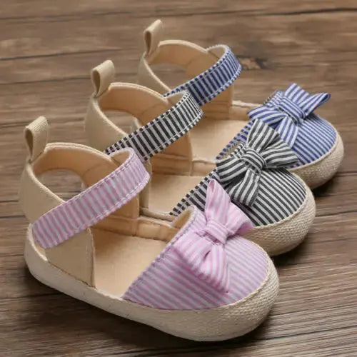 Newborn Baby Girl Soft Crib Shoes Infants Anti-slip Sneaker Prewalker 0-18M