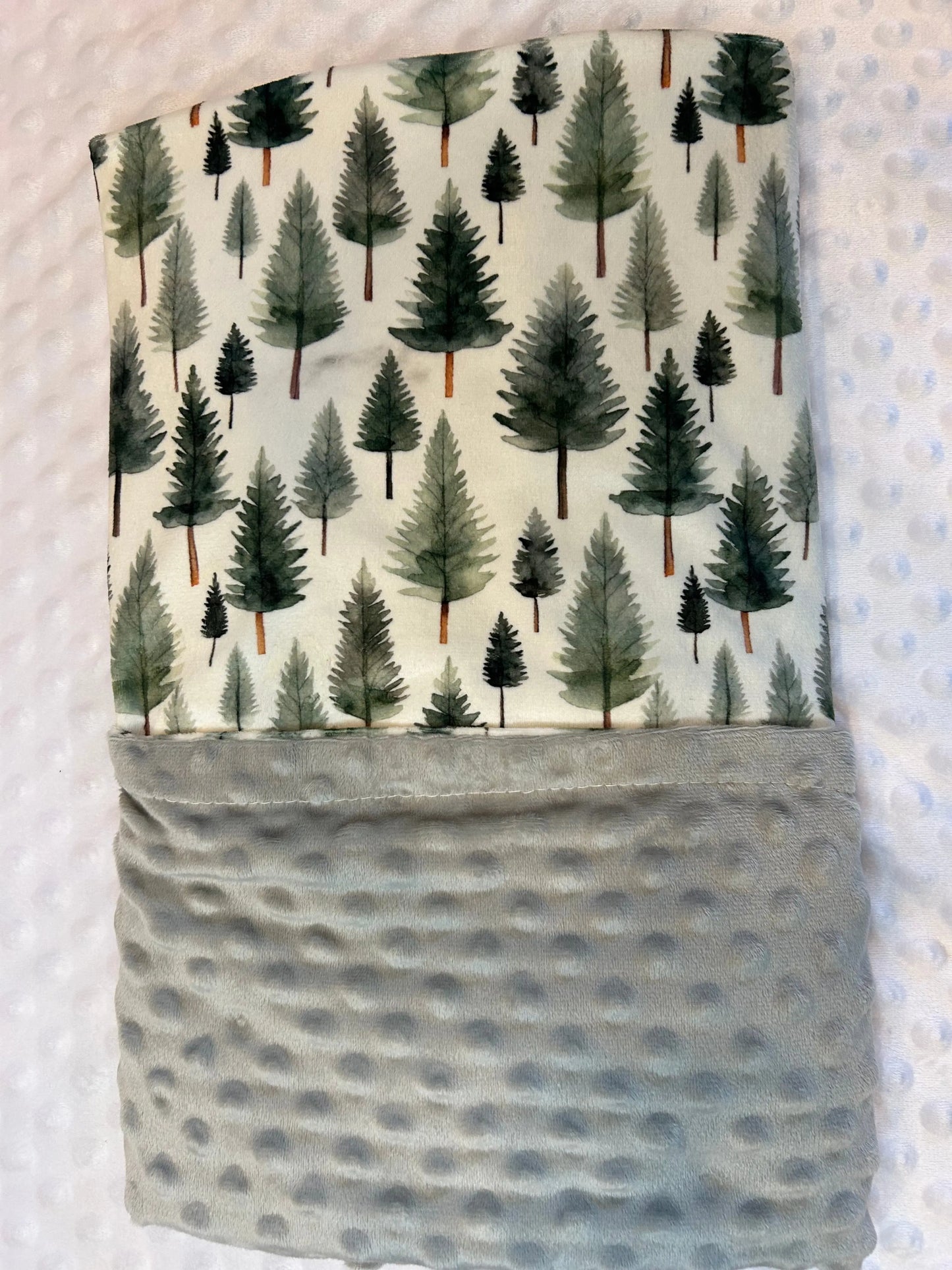 Woodland Whispers Minky Blanket Growing Sprouts