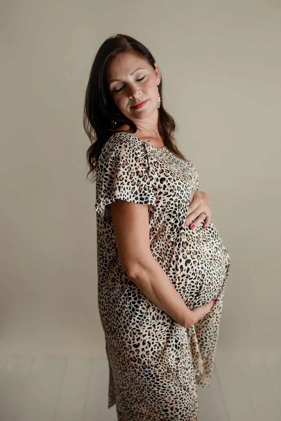 Leopard Print Labor & Delivery Nursing Hospital Gown Three Little Tots