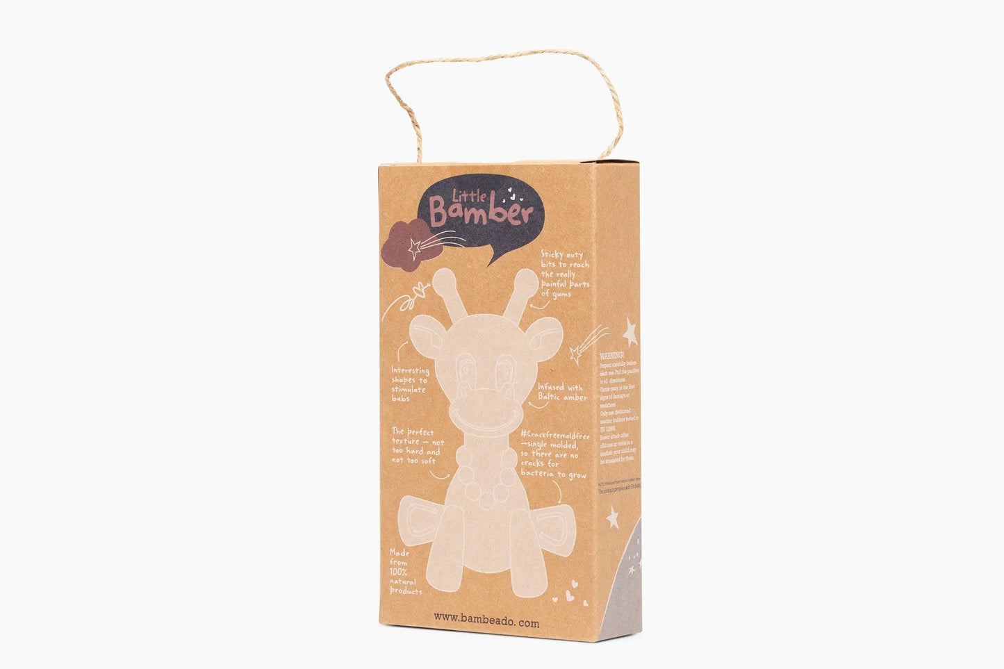 Little bamBAM Baby Teething Toy – Natural Rubber & Baltic Amber