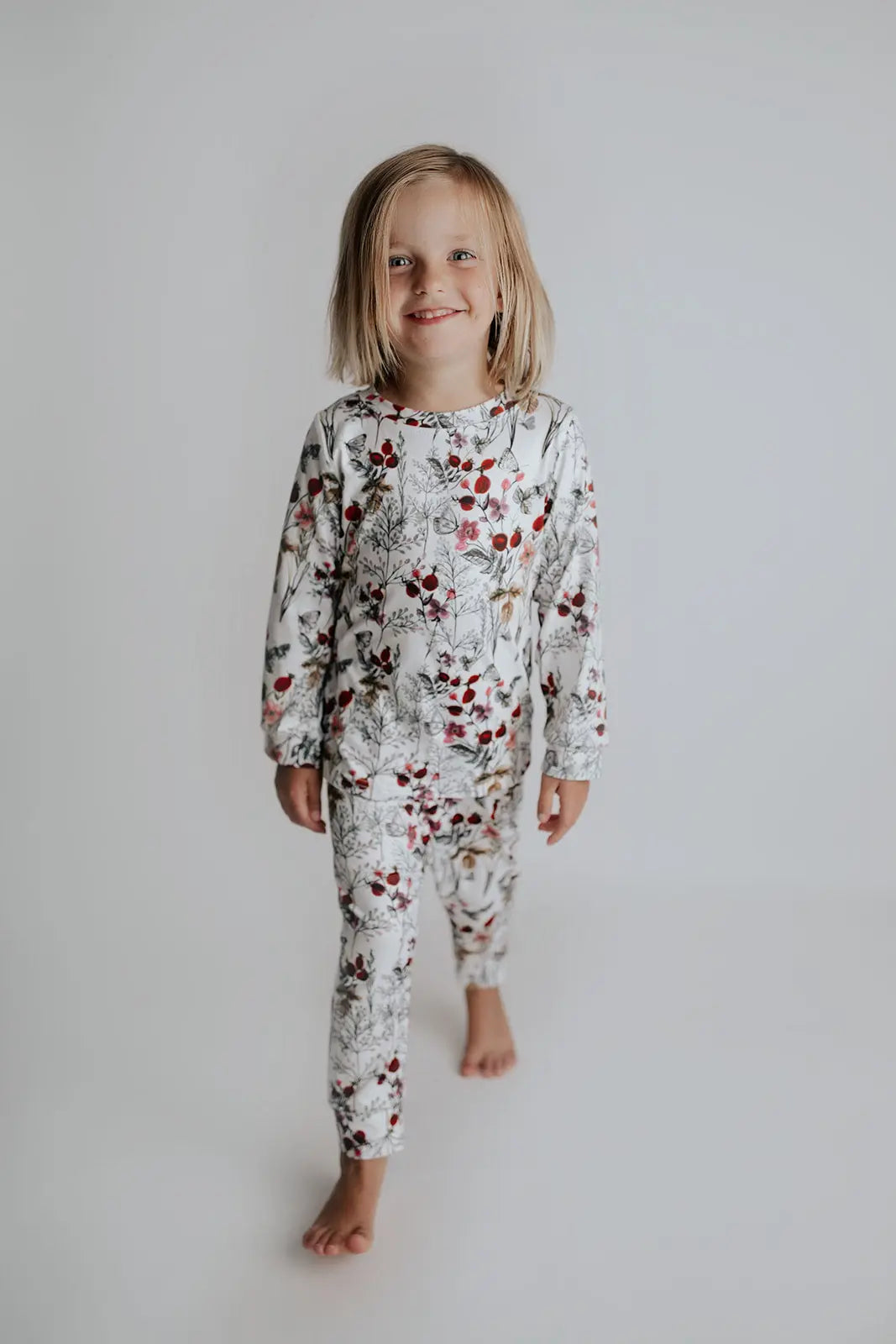 Floral Girls Kids Pajamas Three Little Tots