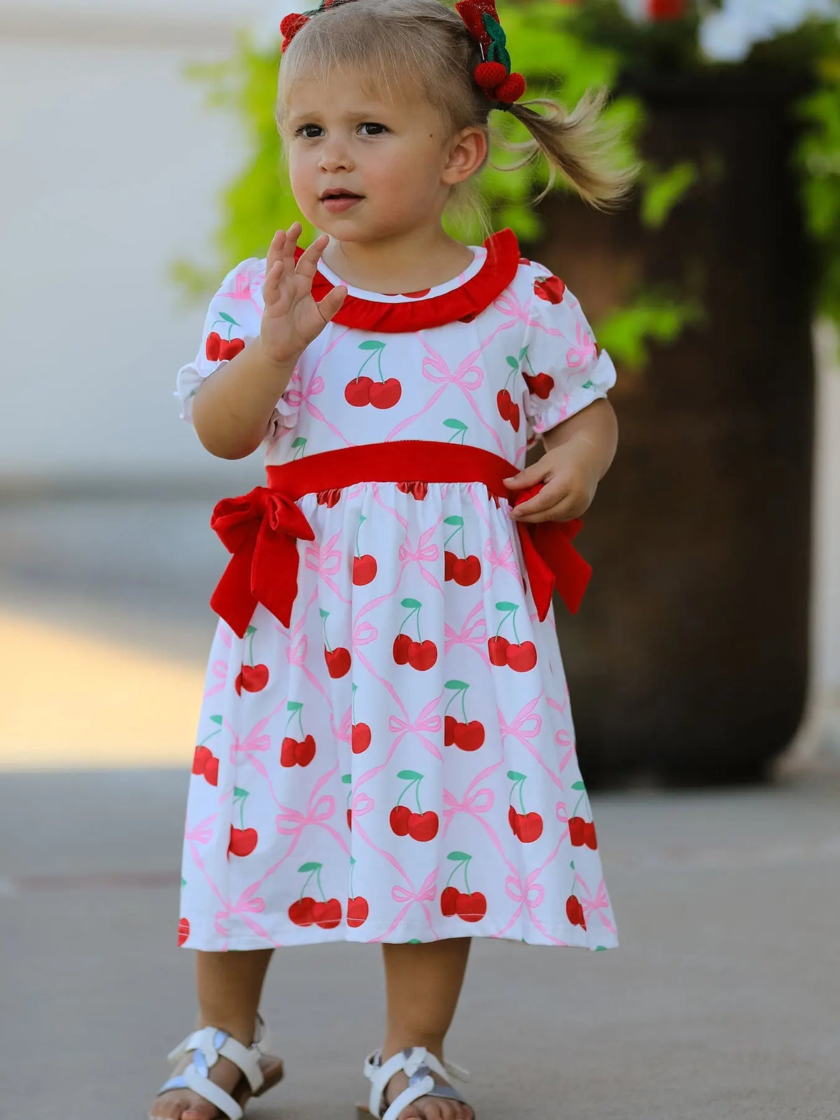 Cherry Bow Girls' Dress