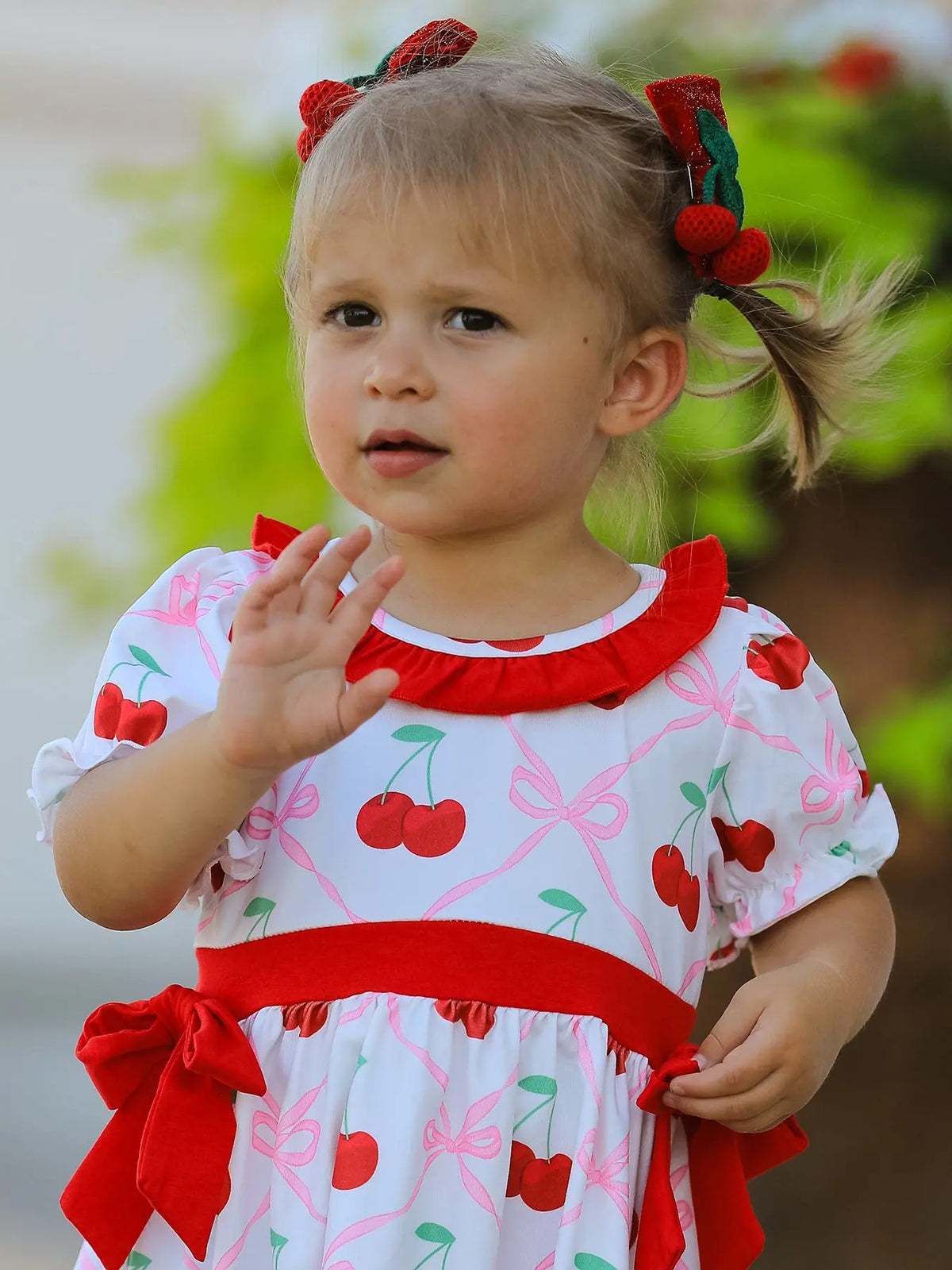 Cherry Bow Girls' Dress