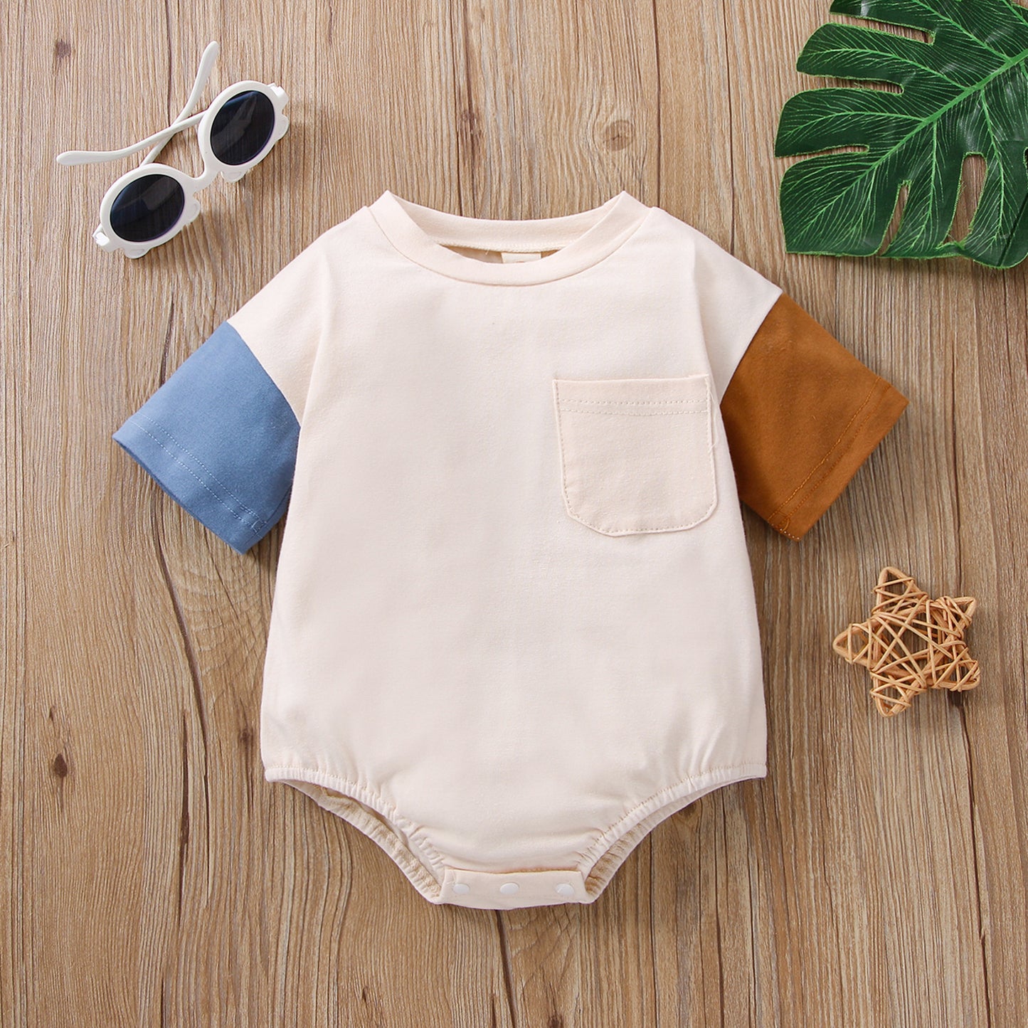 Newborn Solid Color Fashion One-piece Toddler Jumpsuit