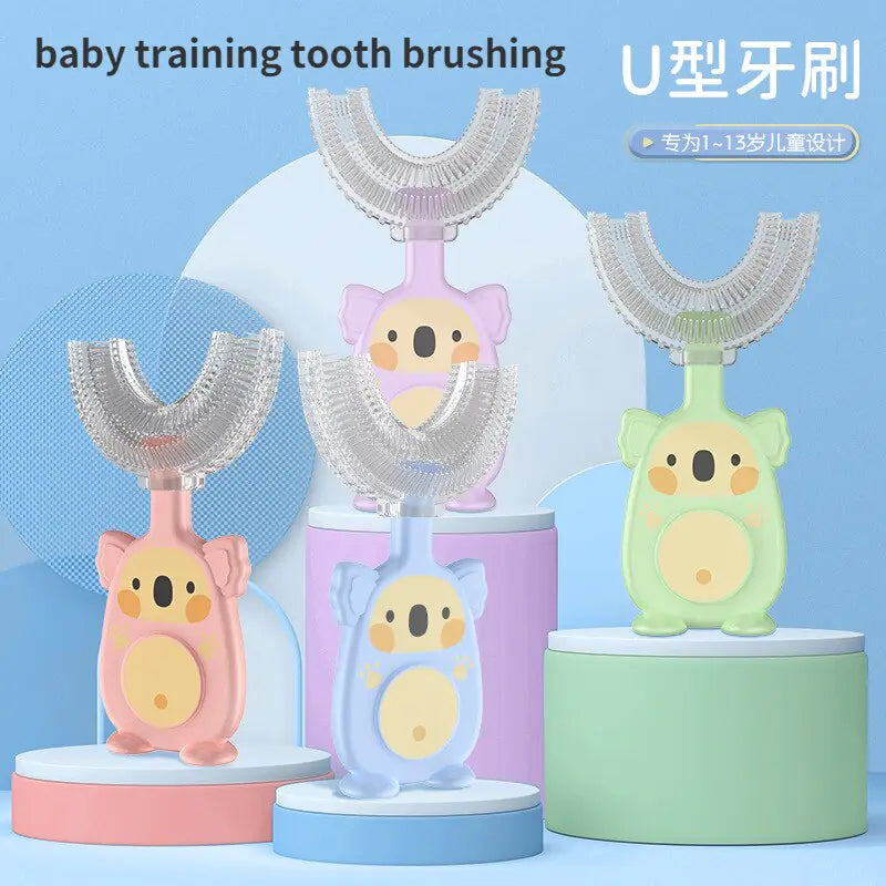 U-shaped Manual Silicone Kids Toothbrush