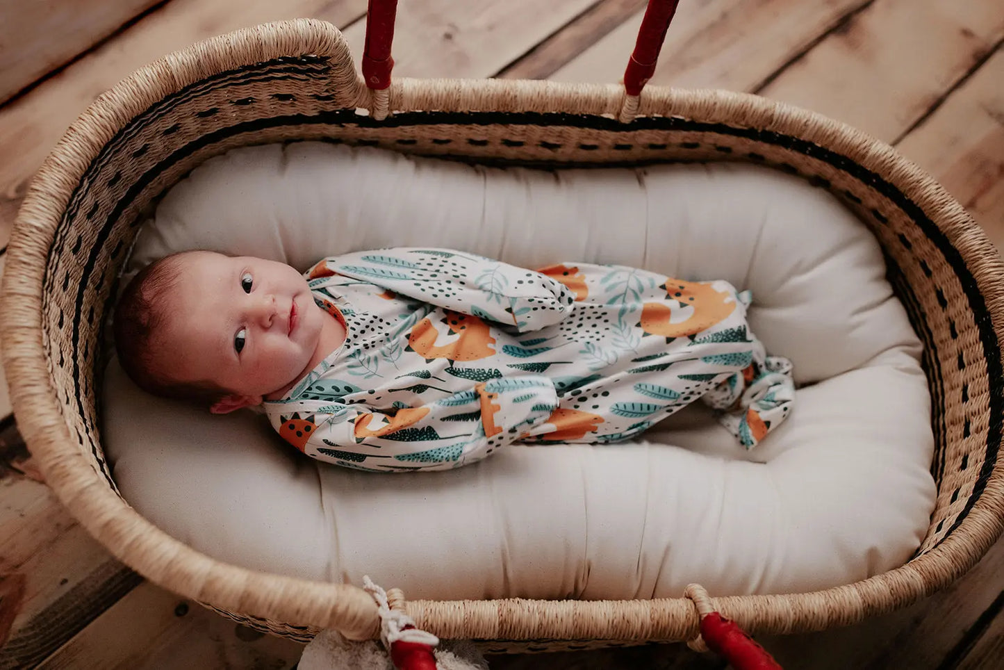 Dinosaur Themed Newborn Knotted Gown Three Little Tots